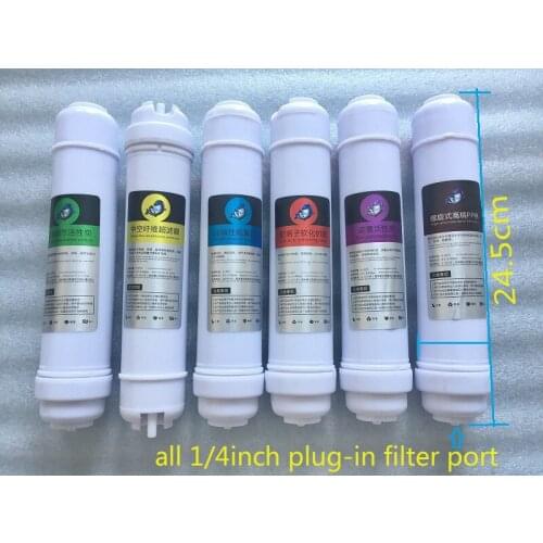24.5cm Plug-in Filter Cartridges Replacement(6pieces/set) for Smart 6 Grade Kitchen Water Purifier QY-SM600KLQ