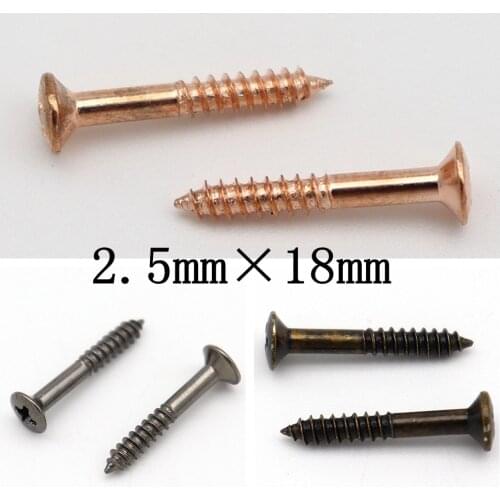 30/50/100pcs Electric Guitar Screw Pickup Side Frame Fixing Screw Pickup bracket Frame Screw 2.5mm×18mm