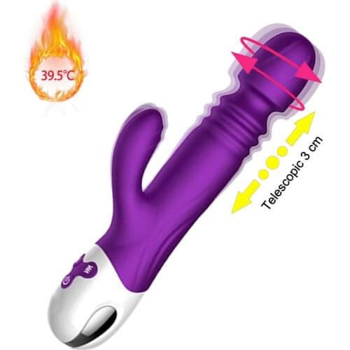36 Speed Telescopic Dildo Vibrator Sex Turn Beads Rotating Clitoral Stimulator Heating Vibrators Adult Erotic Sex Toys for Women