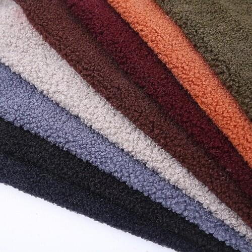 50*160cm Artificial Teddy Velvet Plush Fabric Solid Color Polyester Flannel for Clothing Shoes Hats Toy DIY