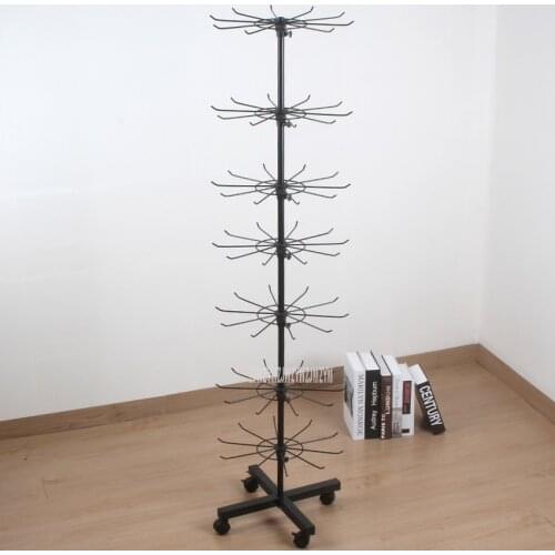 7 Tiers 70 Hooks Rotatable Rack Socks Hat Cap Display Stand Hanger Wig Scarve Bracelet Pendant Storage Holder Shelf Rack Shelves