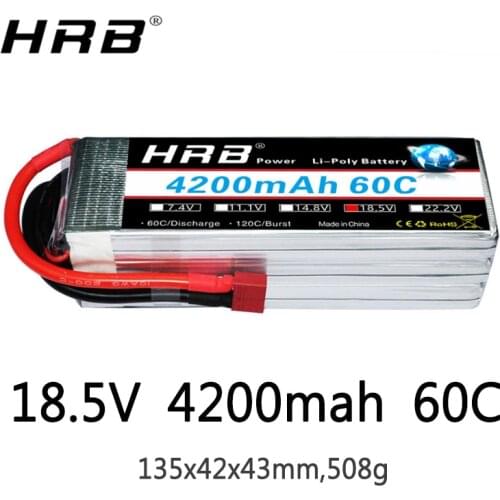 HRB 5S 18.5V Lipo Battery 4200mah XT60 T Deans EC5 XT90 XT90-S TRX For MultiCopter FPV Airplane Helicopter Car Boat RC Parts 60C