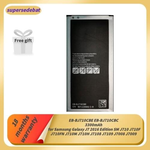 Supersedebat EB-BJ710CBE Battery for Samsung Galaxy J7 2016 Edition SM J710 J710F J710FN J710M J710H J7108 J7109 J7008 J7009
