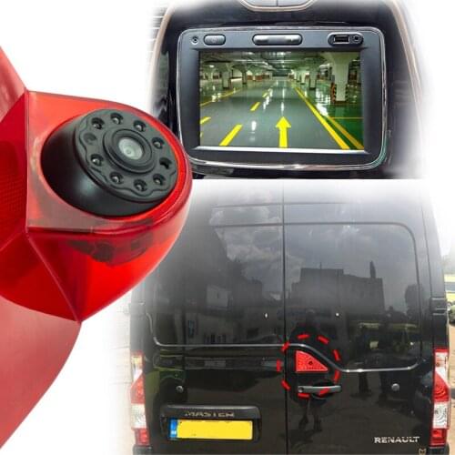 For Nissan NV400 Renault Master Opel Movano Vauxhall Movano CCD Car Brake Light Reverse Camera IR Light Rear Camera Monitor Kit