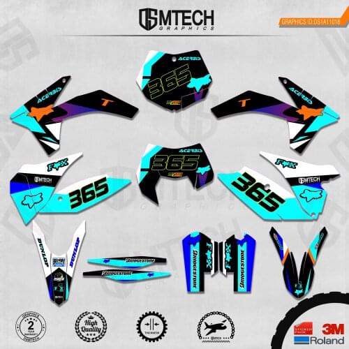 DSMTECH Customized Team Graphics Backgrounds Decals 3M Custom Stickers For 2011-2012 SXF 2012-2013EXC 018