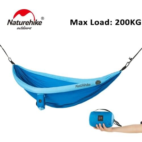 NatureHike Double Hammock Parachute Portable Outdoor Camping Indoor Home Garden 2 Person Sleeping Hammock Bed 200kg Max Loading