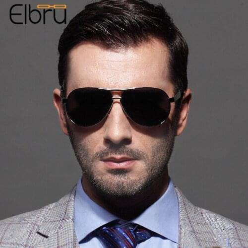 Elbru Brand New Polarized Sunglasses For Men Vintage Large Colorful Sun Glasses Camping Hiking Driving Eyewear Sport Sunshades
