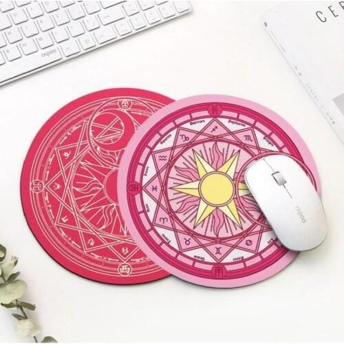 Anime Cardcaptor Sakura Mouse Mat Cosplay Props Girl Cartoon Cute Pink Magic Circle Mouse Pad Placemat Fancy Gift