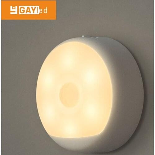 Round Whole Price Modem Night Light PIR Motion and Light Sensor USB Rechargeable Hangable Adhesive Magnetic Lamp 2700K Lighting