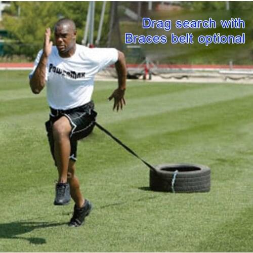 Multifunctional waist resistance belt tension rope belt elastic rope auxiliary track and field resistance training equipment