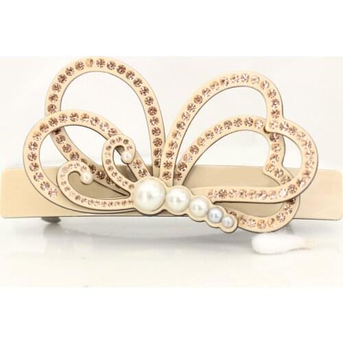 Blonde Hair Barrette Clip - Classic Hair Accessories for Women Lady Beauty Hair Ornament Jewelry for Ponytail Holder Tiara Wear