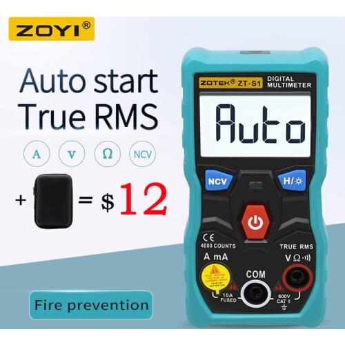 ZOYI ZT-S1 Digital Multimeter tester autoranging True rms automotriz Mmultimetro with NCV LCD backlight+Flashlight like RM403B