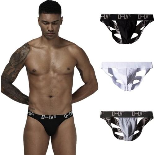 Plus size Mens sexy sports underwear thong cotton underwear running seamless t-back panties lingerie bikini 2XL g string gay