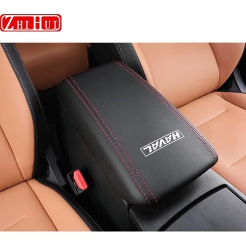 For Great Wall HAVAL Hover Jolion 2021 Car Styling Interior Armrest Anti-dirty Pad Cover Sticker PU Leather Cover Accessories