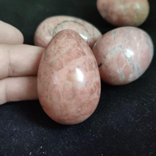Natural Crystal rhodonite egg gemstone reiki healing polished paisbergite crystal gemstone home decoration 1Pcs