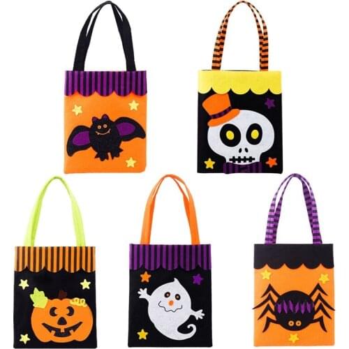 New Halloween Carnival Party Cartoon Pumpkin Tote Bag Christmas Day Childrens Gift Bag Halloween Hotel Bar Decoration Pendant