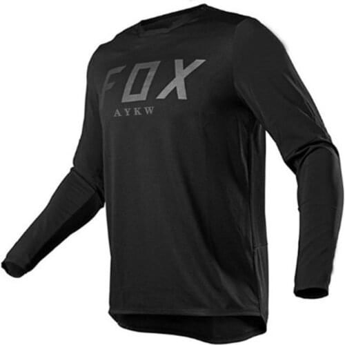 Fox 2021 NEW Black Jersey Motocross Cycling Off Road Dirt Bike Riding Mens Long Sleeve Shirt cycling jersey