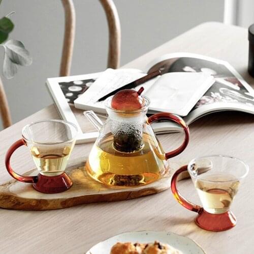 New The Whole Set of Tea Set Heat-resistant Glass Creative Tea Set Nordic High Value Teapot Modern Simple Fashion Teapot Teacup