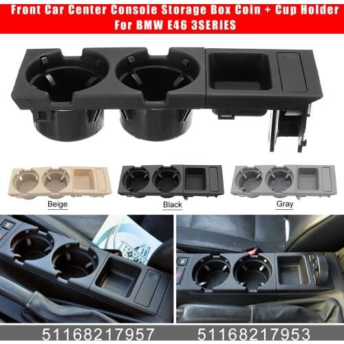 Front Car Center Console Storage Box Coin Cup Holder for BMW E46 3SERIES Car Interior Accessories