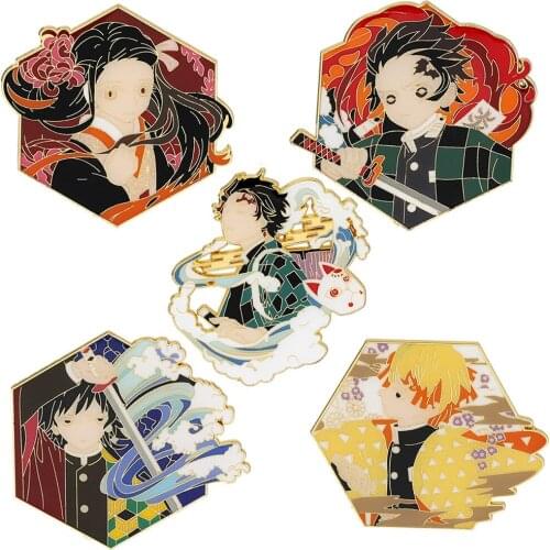 PF1213 Japanese Anime Manga Icons Enamel Pin Badge Cartoons Collar Lapel Pin for backpacks Decoration Jewelry Gifts