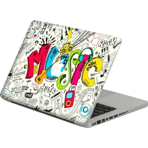 Rock Music Doodle Laptop Decal Sticker Skin For MacBook Air Pro Retina 11" 13" 15" Vinyl Mac Case Body Full Cover Skin