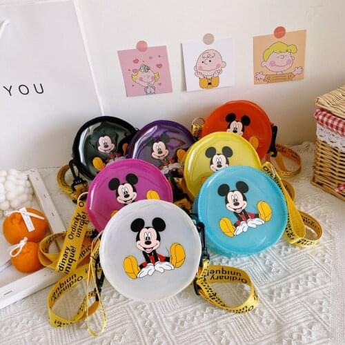 Disney Mickey Minnie Mouse Backpack for Girls Bags Childrens Mini Shoulder Bags Cartoon Fashion Coin Purse Anime Crossbody Bags
