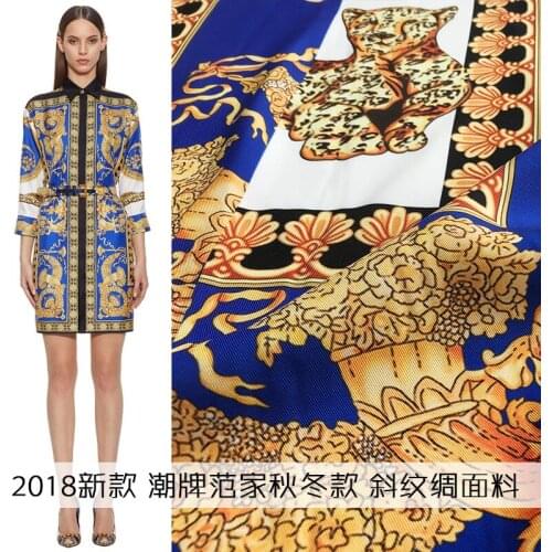 2018 new high-grade polyester printed fabric handmade DIY digital printing clothing dress fabric wholesale 148cm wide