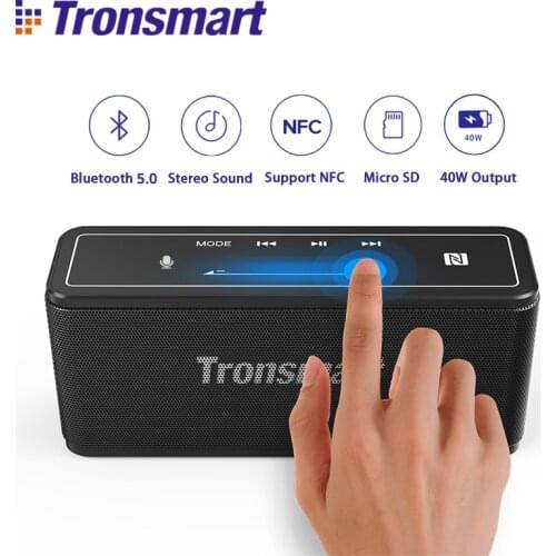Tronsmart Mega TWS Bluetooth 5.0 Speaker 40W Outdoor Portable Speaker Wireless Column 3D Digital Sound Touch Control Soundbar