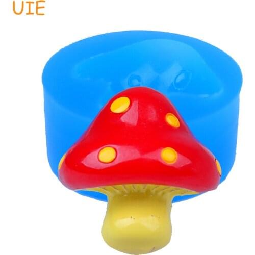 VYL038U 25.4mm Kawaii Mushroom Silicone Mold - Vegetable Flexible Mold Cake Decoration, Fondant, Sugarcraft, Resin, Cookie Mold