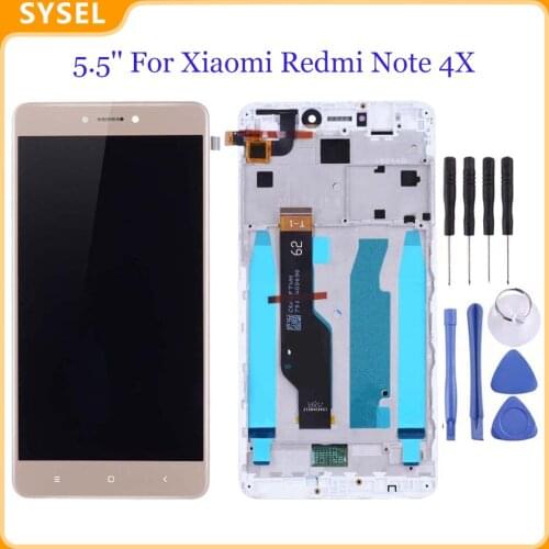 5.5'' For Xiaomi Redmi Note 4X Snapdragon 625 LCD Display and Touch Screen Digitizer Glass Replacement Assembly with Frame+Tools