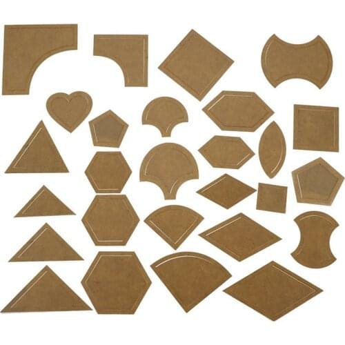 27 Pcs Plastic Patchwork Templates DIY Handmade Craft Sewing Patchwork Tools For Patchwork Quilter Kit