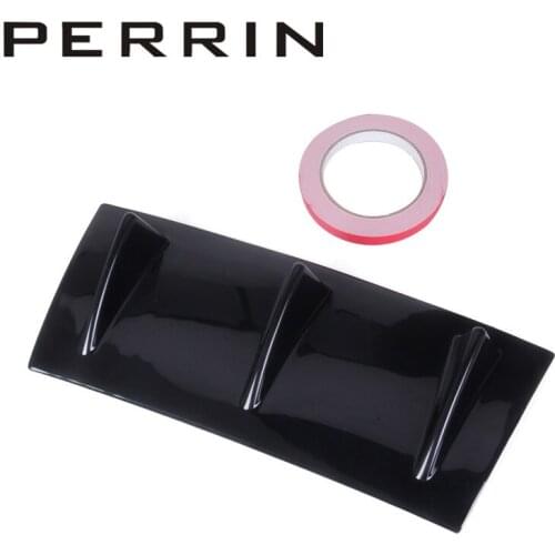 ABS Plastic Universal Black Rear Bumper Lip Chassis Diffuser Spoiler 3/5 Fin Shark Fin Style or carbon style fin