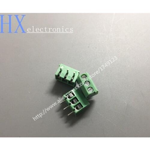 Free shipping 10PCS 3.5mm Pitch Screw Terminal Connector 2 Pin 3 Pin Straight Leg KF350 Copper