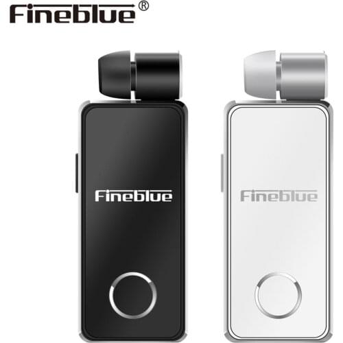Fineblue F2 Pro Wireless Bluetooth 5.0 Headset Sport Driver Earphone Telescopic Clip On Stereo Earbud Vibration Luxury