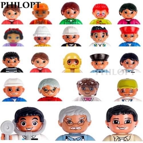 MOC DIY Big Building Blocks Doll Figures Educational Toy Compatible Duplo Large Bricks Assembly Children Kids Gifts for Girl Boy
