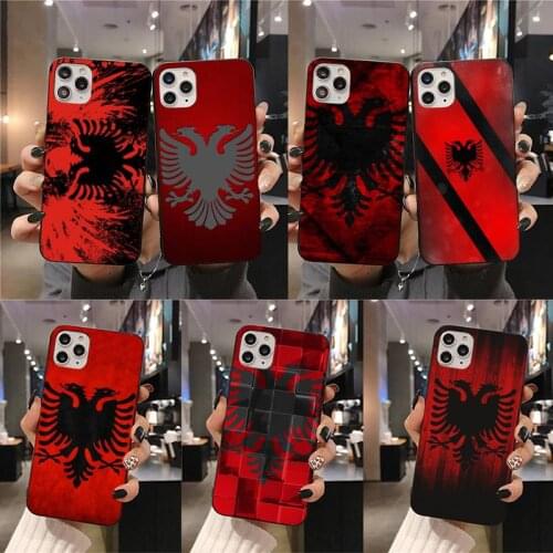 Albania flag Phone Case for iphone 12 pro max mini 11 pro XS MAX 8 7 6 6S Plus X 5S SE 2020 XR case
