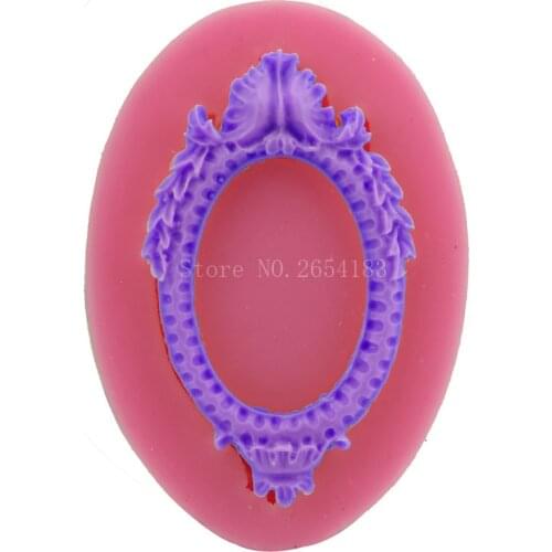 Flower Mirror Lace shape Silicone Fondant Soap 3D Cake Mold Cupcake Jelly Candy Chocolate Decoration Baking Tool Moulds FQ1680