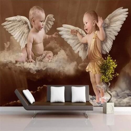 Angel baby children wall professional production mural factory wholesale wallpaper mural poster photo wall