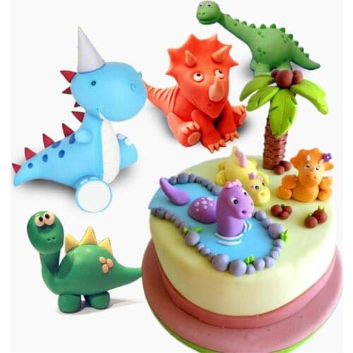 Dinosaur Birthday Cake Topper Baking Decoration Jurassic Park Theme Party Decoration Cute Dinosaur Cake Decorating Tools