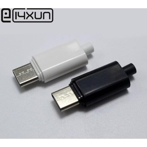 EClyxun 1set USB 3.1 Type C Male jack Plug Welding Type USB-C 4 in 1 PCB Connector For Apple iPhone 5 ipad ect