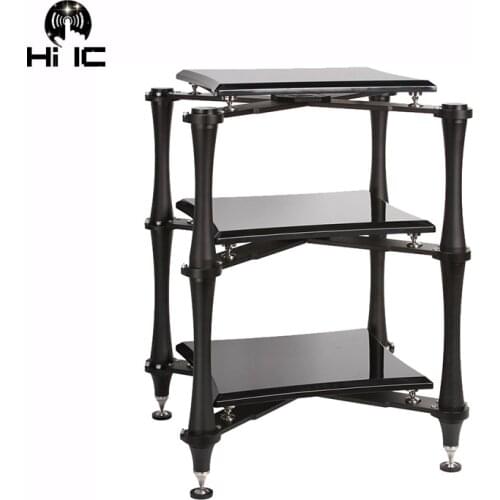 HIFI Audio Amplifier Amp Decoder Turntable Frame Rack Equipment Shock Absorber Tripod Shelf Foot X Racks Desktop System