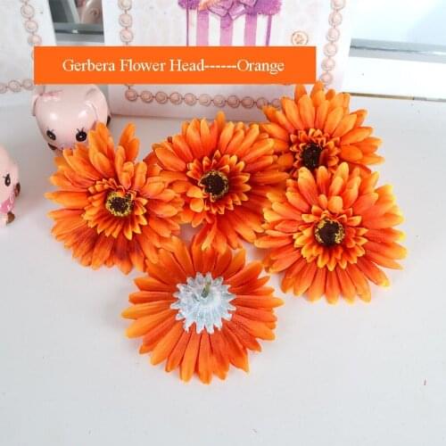 10pcs/lot Artificial Gerbera Flower Head DIY Wreath Wedding Decoration Flower Wall Fake Gerbera Flower Branch Photography Props