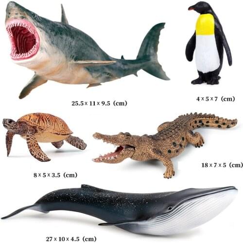 Simulation Ocean Sea Animal Toy For Child Marine Shrimp Shark Whale Fish Tortoise Model Animals Figures Toy Ornaments Kids Gift
