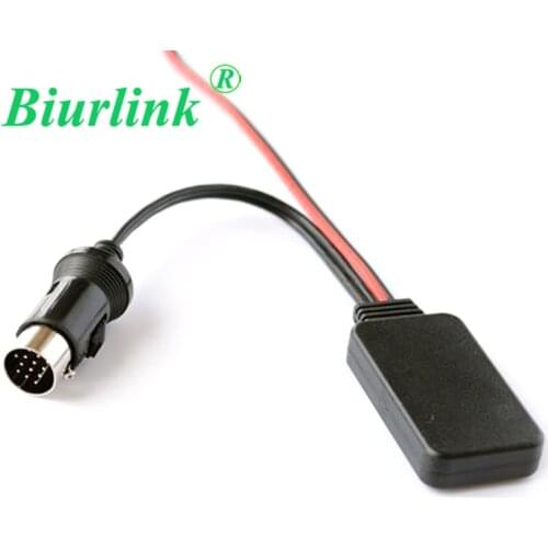Biurlink For Kenwood CD DVD 13 Pin Music Interface Audio Input Wireless Bluetooth 4.0 Module Aux Adapter Cable