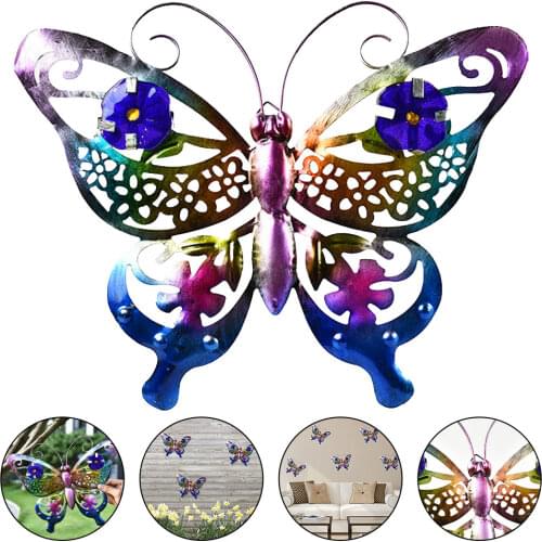 Metal Butterfly Wall Decoration Hanging Sculpture Wall Art Home Garden Decor Outdoor Statue Ornaments for Yard