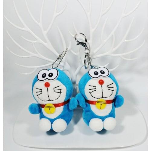 Fashion Doraemon Plush Toys Pendant Keychain Cute Anime Model Keychain Cartoon Toy Key Chain Children Birthday Gifts Doraemon