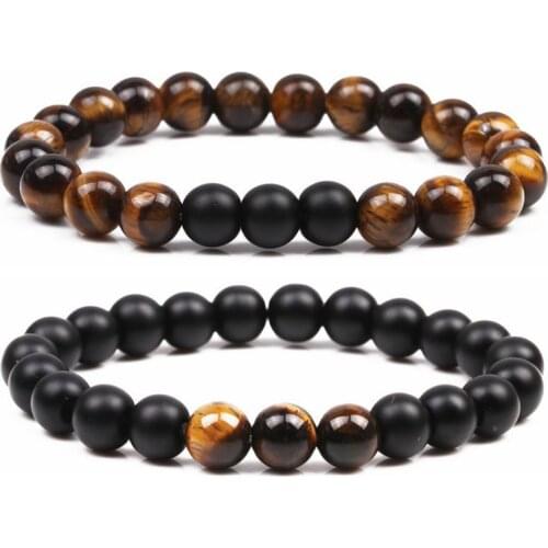Fashion Adjustable Tiger Eye Beads Relieve Anxiety Diffuser Bracelet Meditation Relax Healing for Women Man Luck Gift