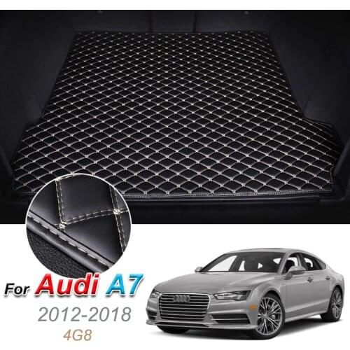 The Trunk Floor Leather Liner Car Trunk Mat Cargo Compartment Floor Carpet For Audi A7 4G8 2012-2018