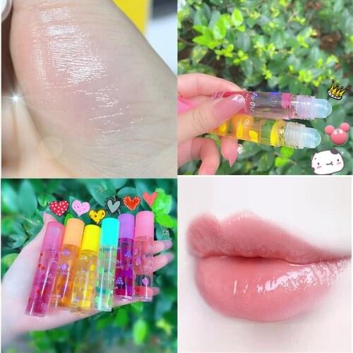 Natural Plant Extarct High Gloss Lip Oil Moisturizing Dry Flower Glow Lip Oil Nourishing Lip Oil Biting Lip Plumper Lip Gloss