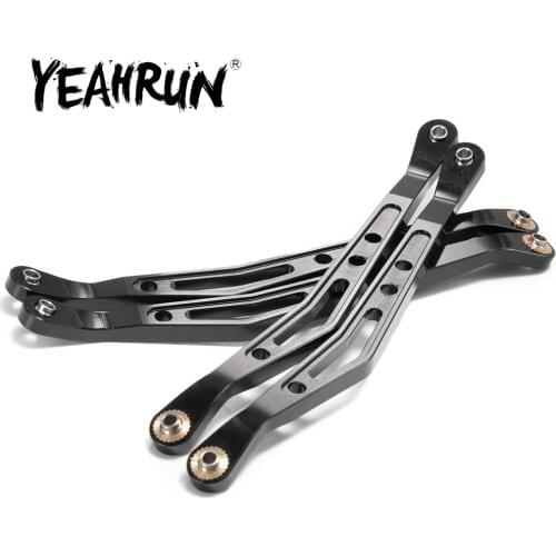 YEAHRUN 4Pcs/Set Aluminum Alloy Lower & Upper Suspension Link Rod Linkage for Axial Wraith 90018 1:10 RC Crawler Car
